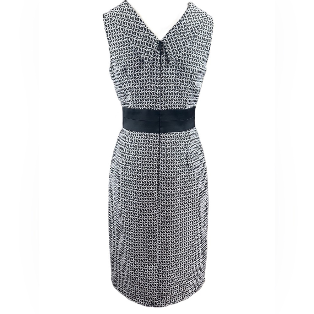 Donna Ricco Black and White Sleeveless Midi Sheath Dress - Picture 2 of 13